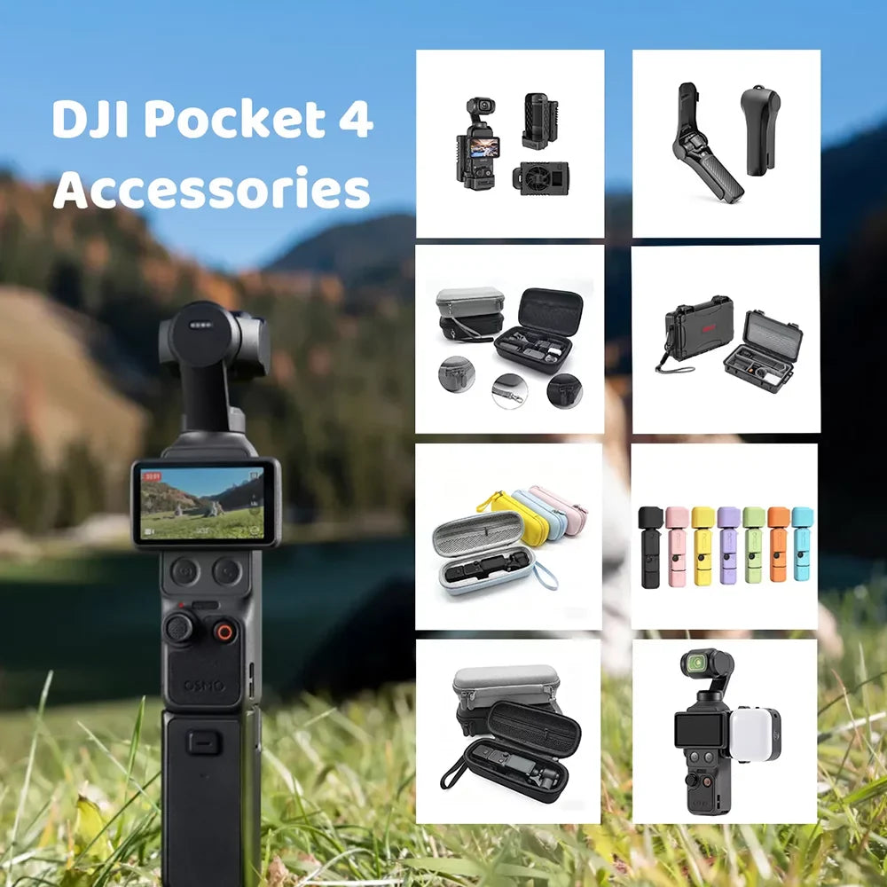 DJI Pocket 4 accessories kit case mount cooling fan