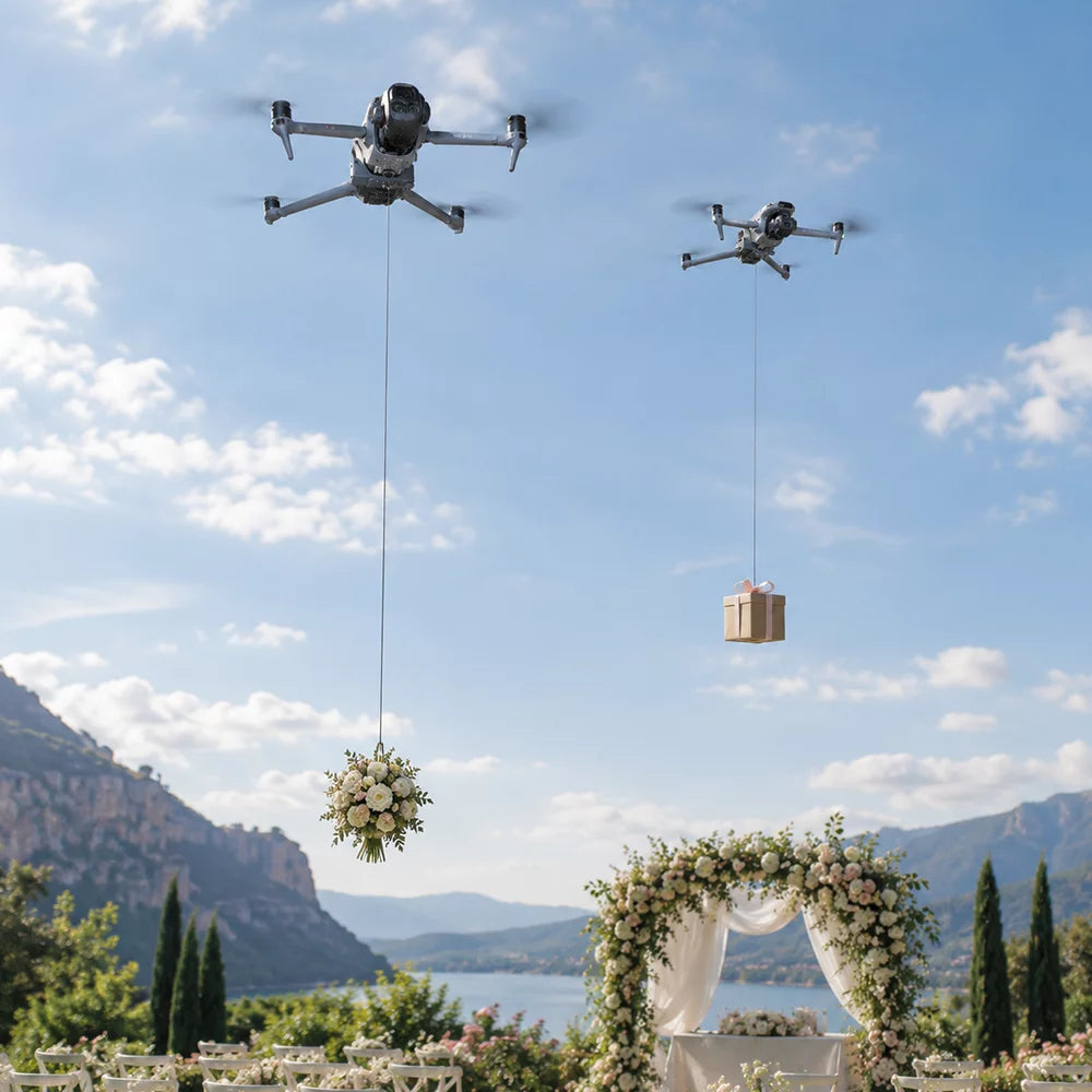 DJI drone payload release systems including air droppers for Mavic, Air, Mini and Avata series drones