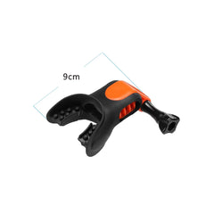 Basic action camera mouth mount with long screw for surfing