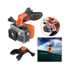 Action camera mouth mount for surfing POV shooting in water sports