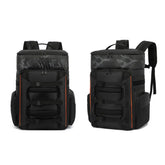 AeroFocus 33L FPV drone backpack in black with orange trim