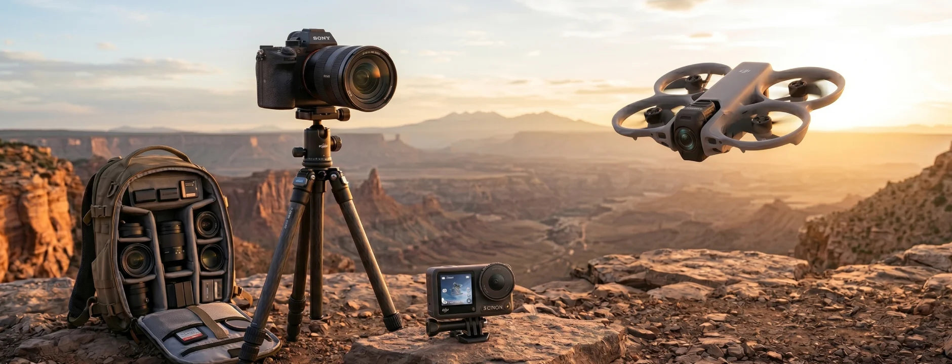 Premium camera mounting and connector accessories for DJI, GoPro, and action cameras