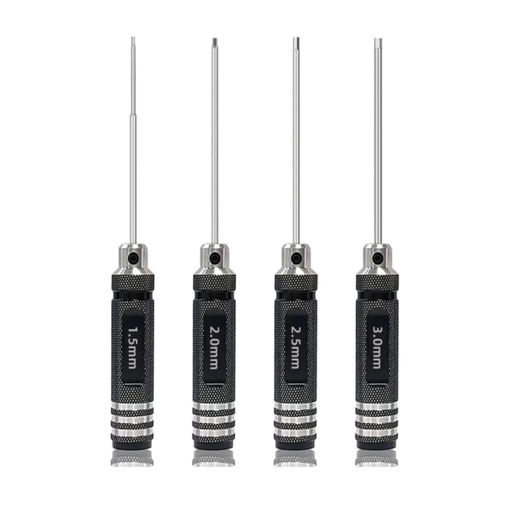 Black steel hex screwdriver set for drone and RC repair