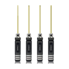 Black titanium coated hex screwdriver set for professional drone tools