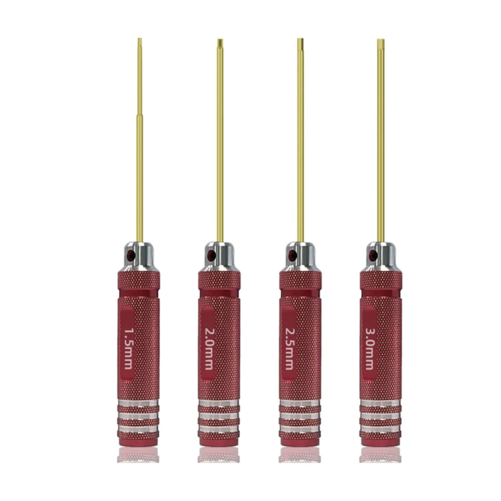 Red titanium hex screwdriver set durable RC repair tool