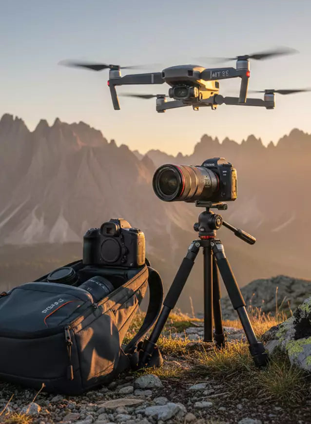 AeroFocus professional drone and action camera accessories collection, mobile-optimized for DJI and GoPro creators.