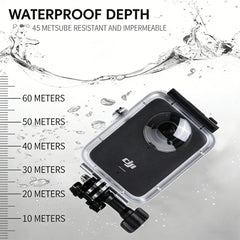 Demonstration of DJI Osmo 360 case performing at 45 meters depth.