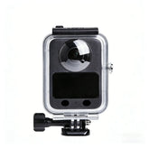 DJI Osmo 360 camera securely fitted inside the diving housing.