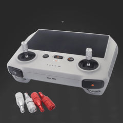 Extended 26mm height aluminum thumb sticks for professional precision drone control.