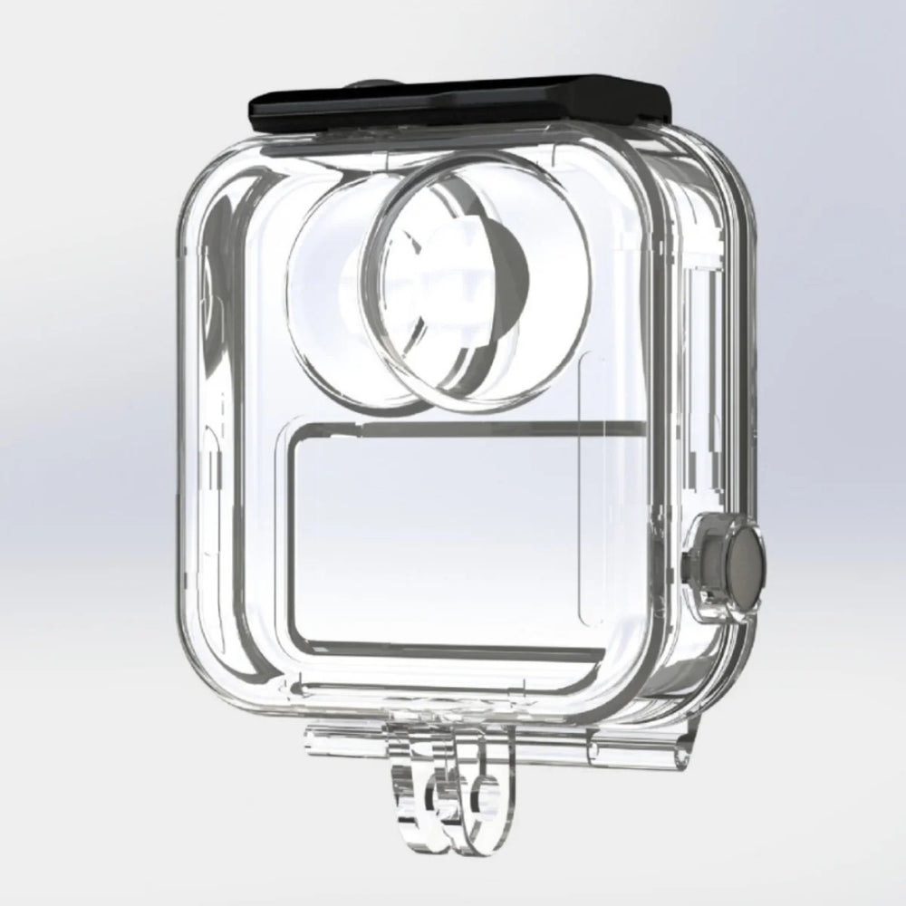 Close-up of the high-transparency PC shell for GoPro MAX.
