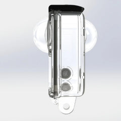Side profile of the GoPro MAX protective underwater case.