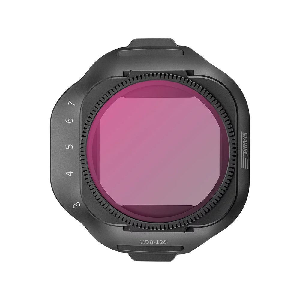 Variable ND3-7 filter for DJI Mini 5 Pro adjustable exposure control.