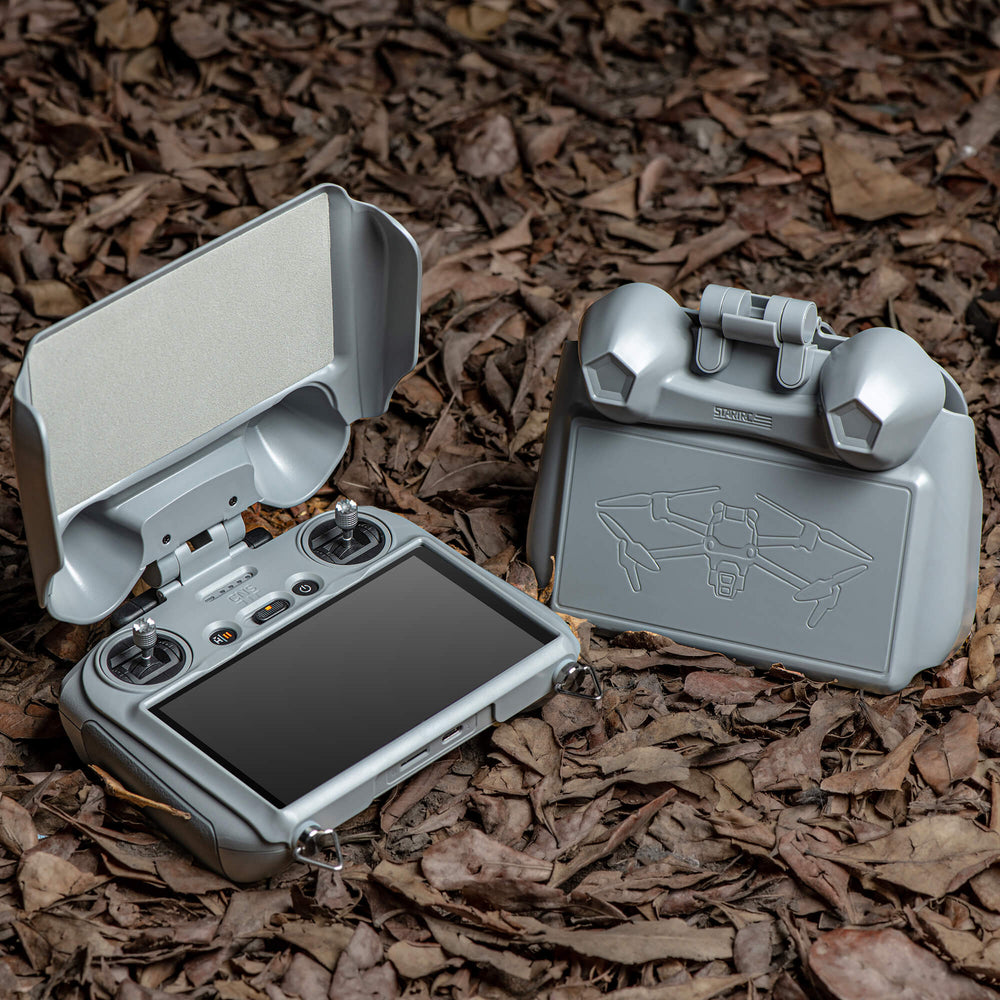 DJI RC 2 sun hood improving screen visibility in bright outdoor conditions