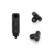 universal action camera 1/4 adapter with knurled thumbwheel in black.