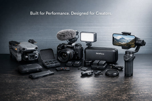 AeroFocus drone and camera accessories designed for creators and photographers