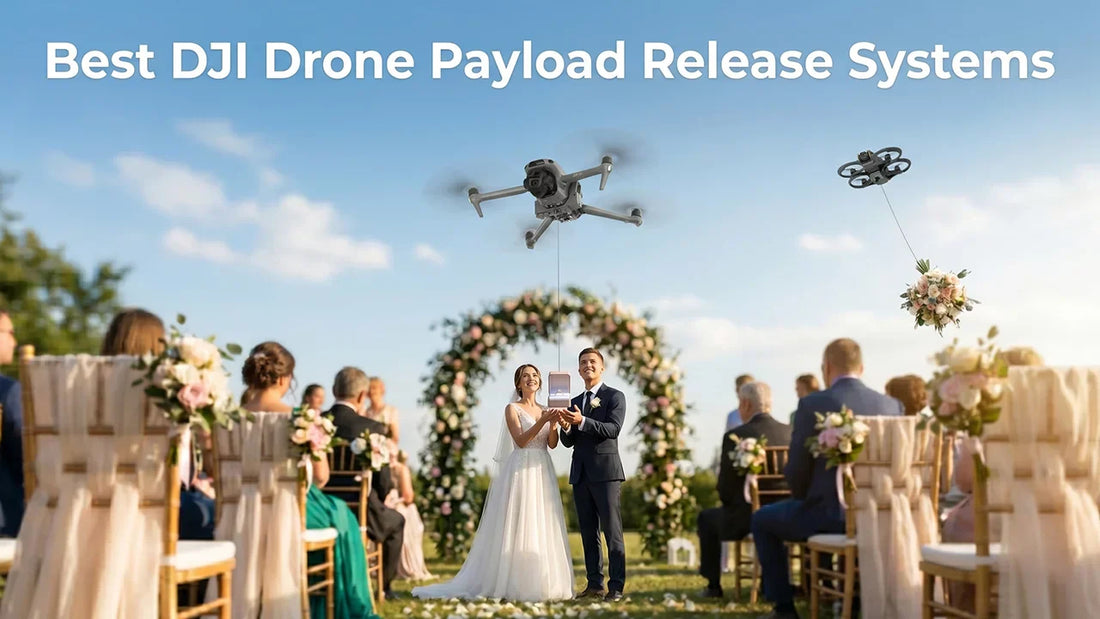 best DJI drone payload release system for fishing wedding gift and rescue delivery