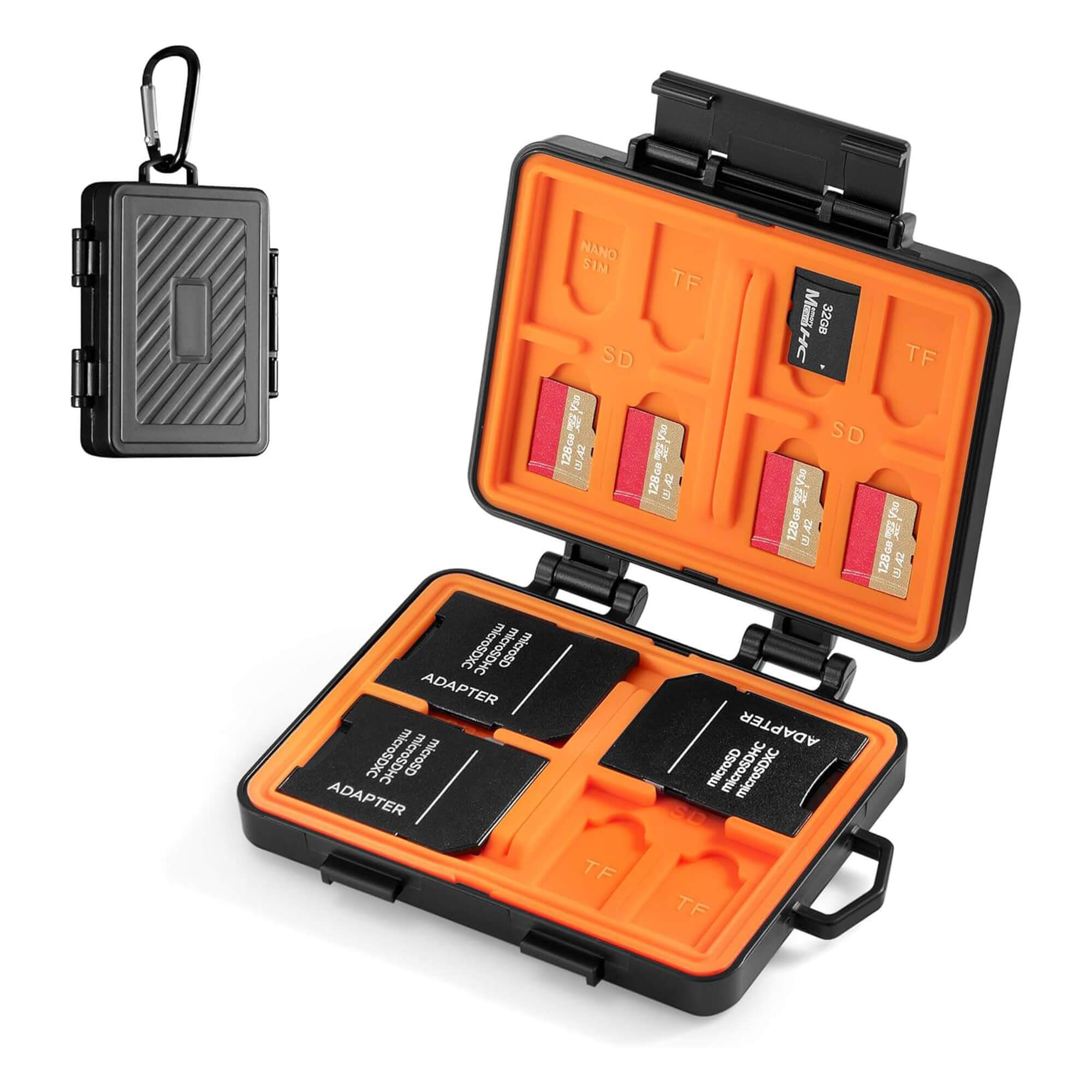 24 slots memory cards case for SD TF and SIM cards