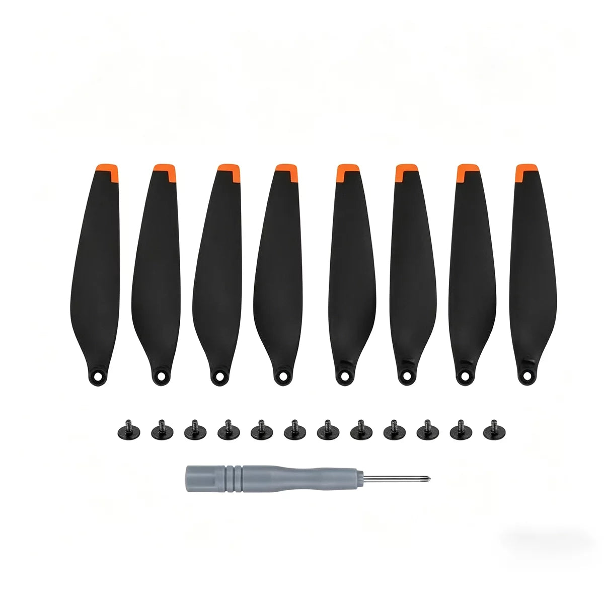 Black propellers with orange tips for DJI Mini 4 Pro / Mini 3 Pro.