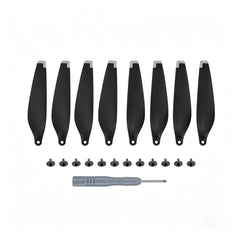 Black propellers with silver tips for DJI Mini 4 Pro / Mini 3 Pro.