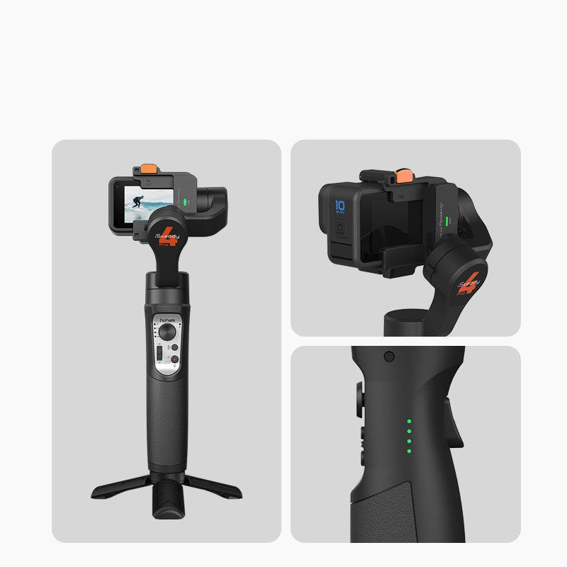 Anti shake stabilization for action camera handheld gimbal
