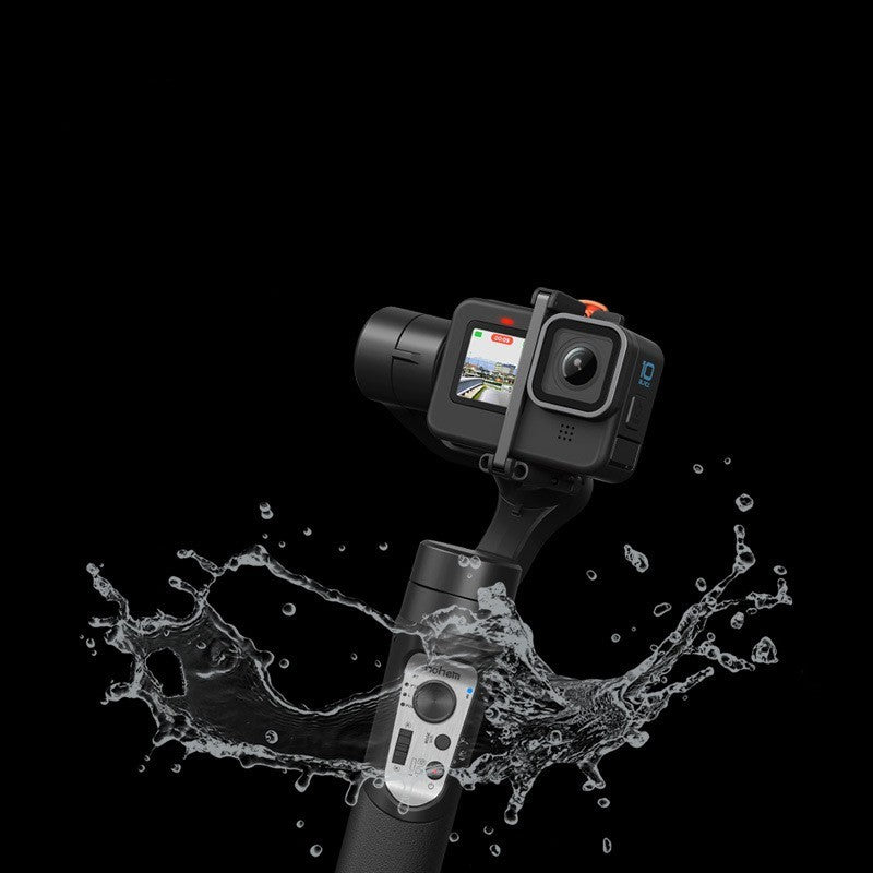 Handheld gimbal stabilizer for action cameras with anti shake design