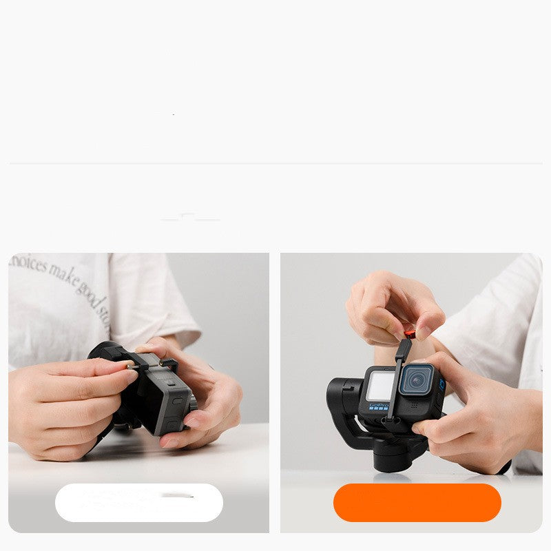 Handheld gimbal stabilizer for action camera outdoor filming
