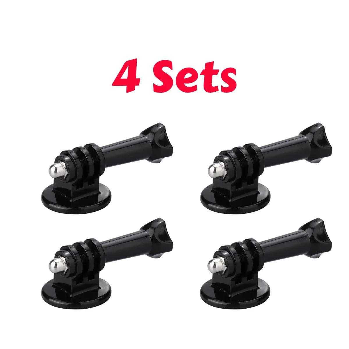 Bulk pack of 4 camera mount adapters for tripod and selfie stick.