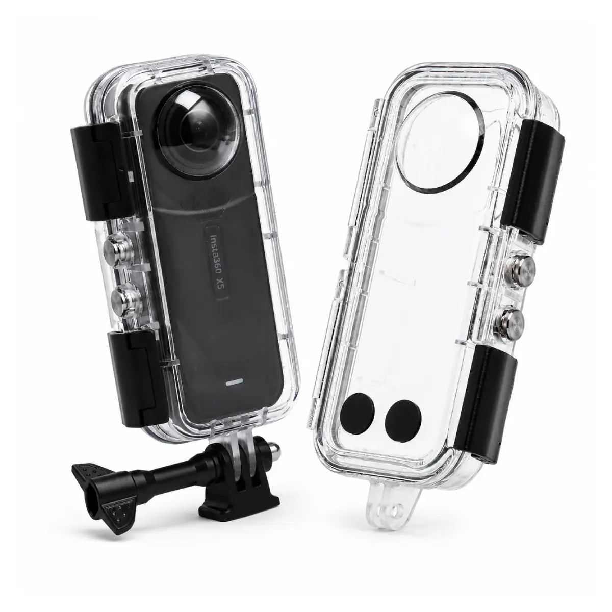AeroFocus 45m dive housing for Insta360 X5 with tempered glass lens