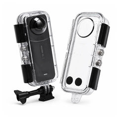 AeroFocus 45m dive housing for Insta360 X5 with tempered glass lens