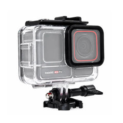 AeroFocus 60m dive housing for Insta360 Ace Pro 2 with optical glass lens and dual cold shoe mounts