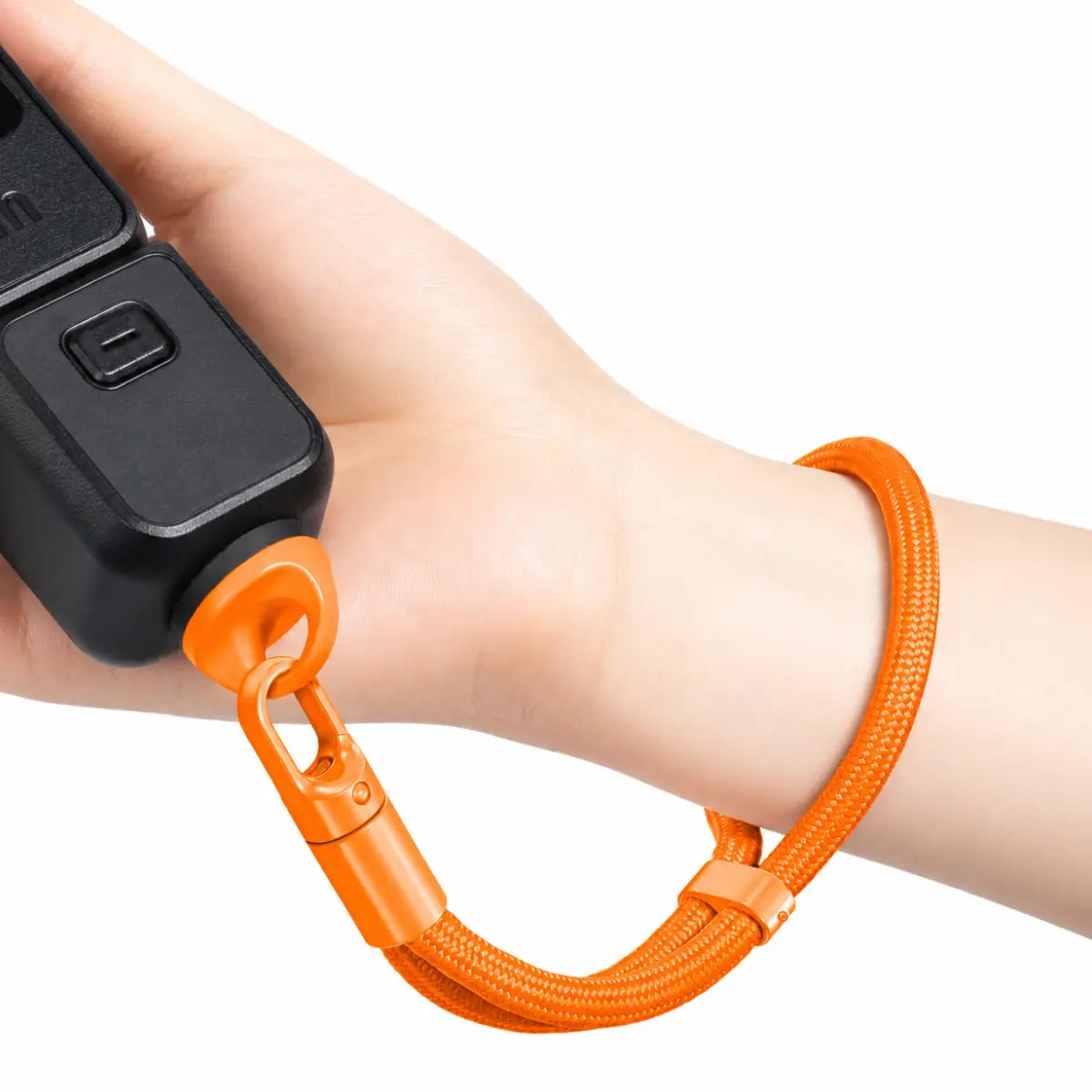 AeroFocus adjustable self-locking camera wrist strap worn securely around the wrist