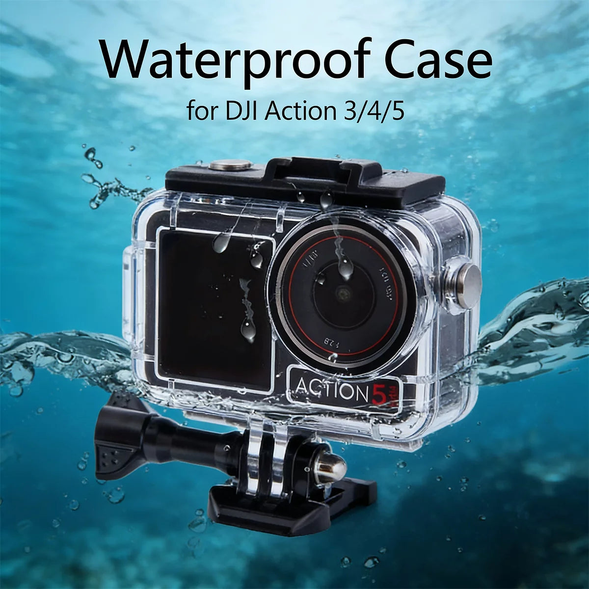 AeroFocus premium 60m diving housing for DJI Action 5 Pro / 4 / 3.