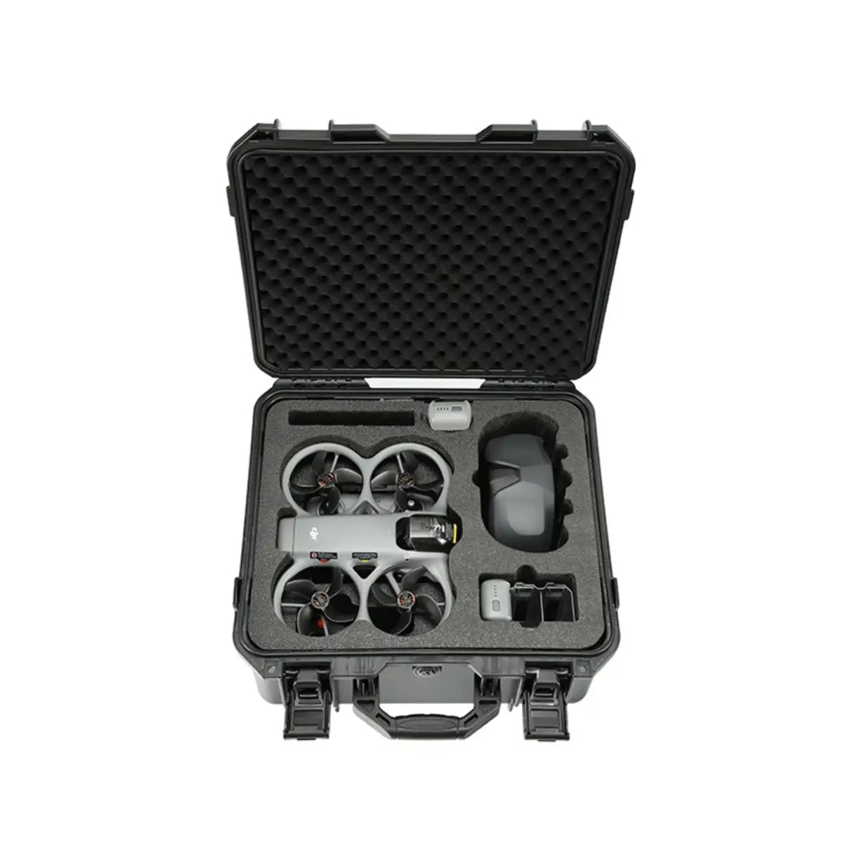 AeroFocus DJI Avata 360 Motion Fly More Combo hard case with drone goggles controller batteries and accessories