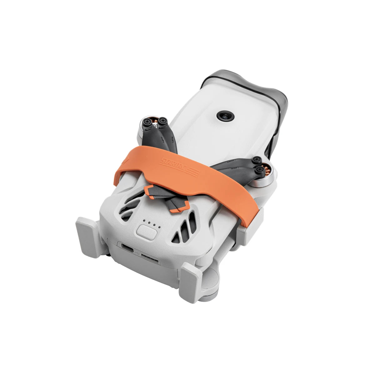 AeroFocus propeller holder installed on DJI Lito drone to secure blades for storage