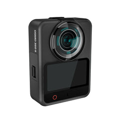 AeroFocus PC lens protectors installed on DJI Osmo 360 II camera