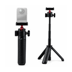 AeroFocus magnetic mini tripod selfie stick mounted with DJI Osmo 360 II