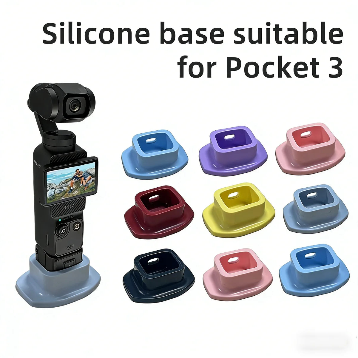 AeroFocus premium silicone anti-slip stand base for DJI Osmo Pocket 3.
