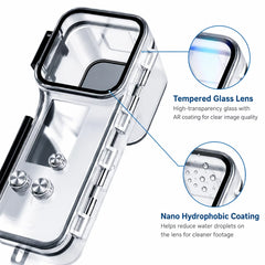 AeroFocus DJI Osmo Pocket 4 waterproof case tempered glass lens with nano hydrophobic coating