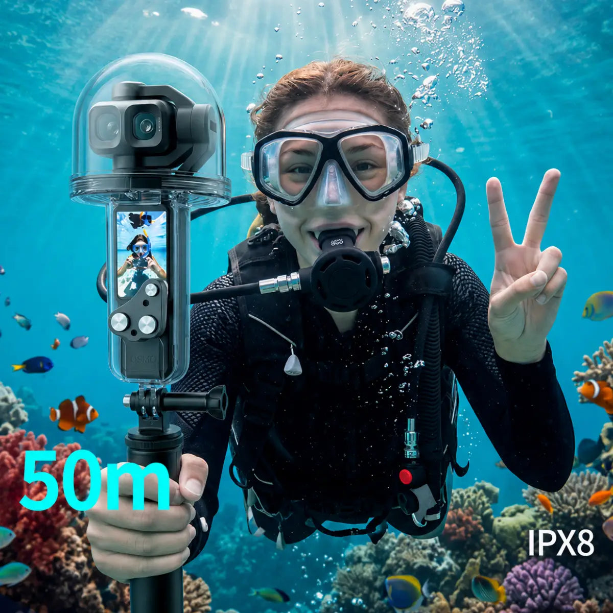 AeroFocus 50m IPX8 waterproof case for DJI Osmo Pocket 4P