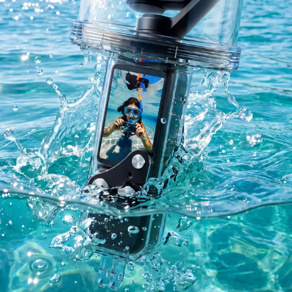 AeroFocus DJI Osmo Pocket 4P waterproof case for diving surfing rafting and snow sports