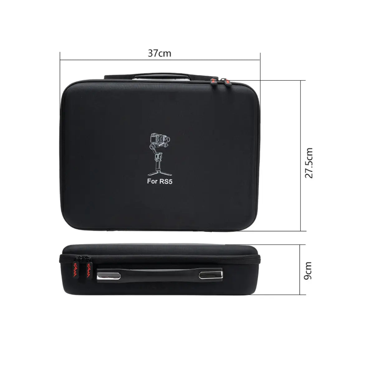 DJI RS 5 carrying case dimensions 370 × 275 × 90 mm