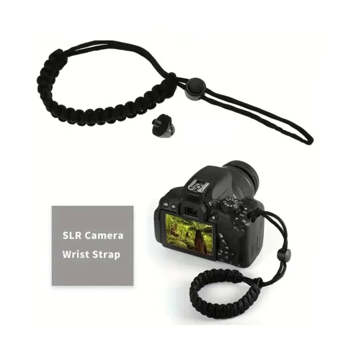 DSLR camera wrist strap safety use