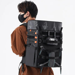 AeroFocus FPV drone photography backpack worn during outdoor flying and camera travel