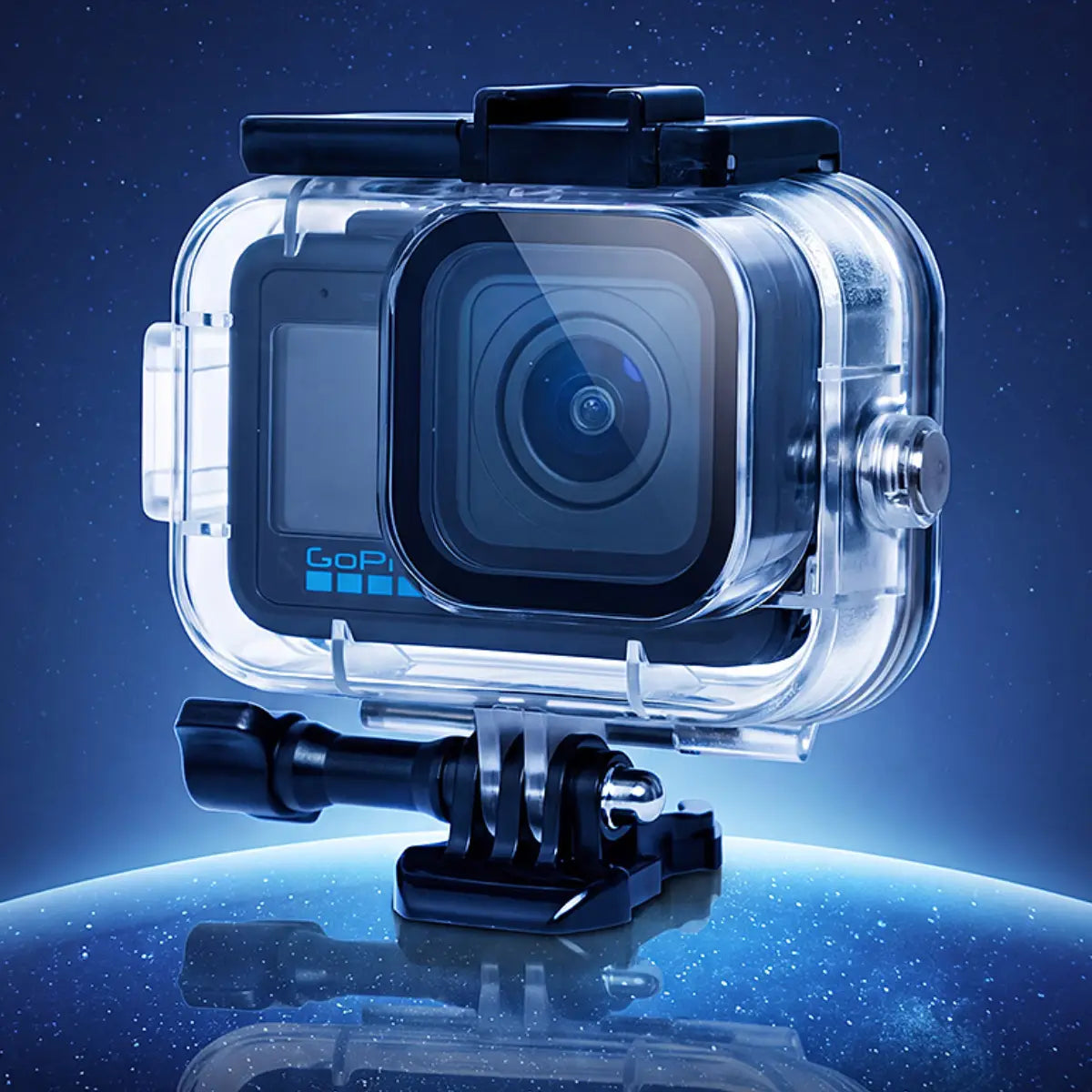 AeroFocus GoPro MISSION 1 dive housing with high-transparency glass lens