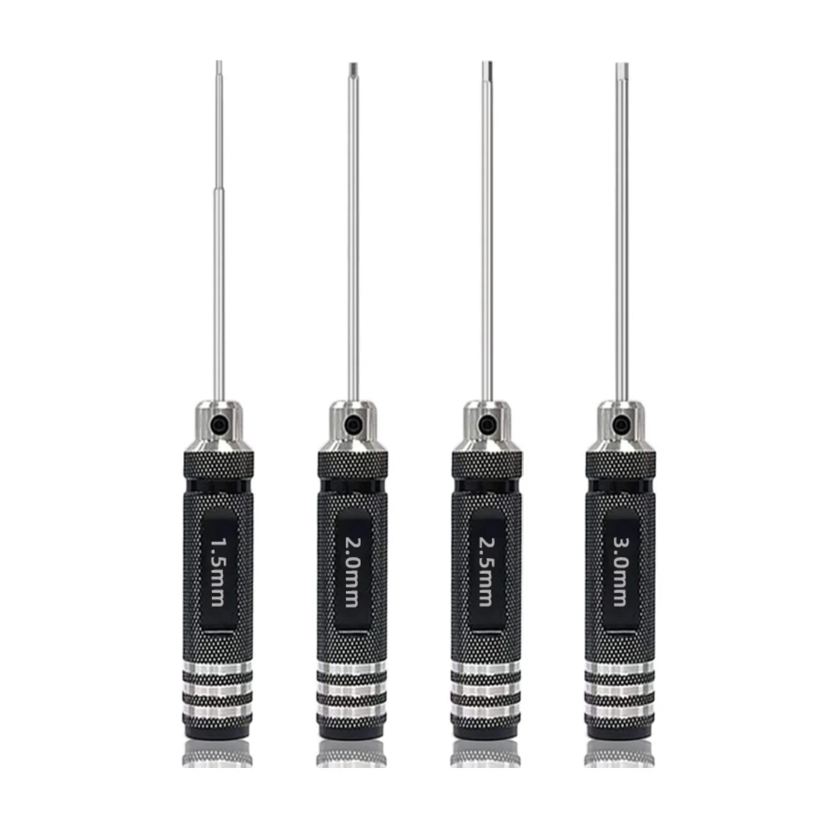Black steel hex screwdriver set for drone and RC repair