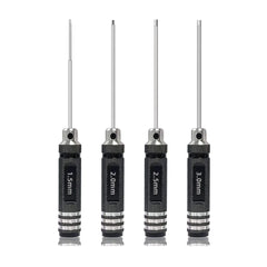 Black steel hex screwdriver set for drone and RC repair