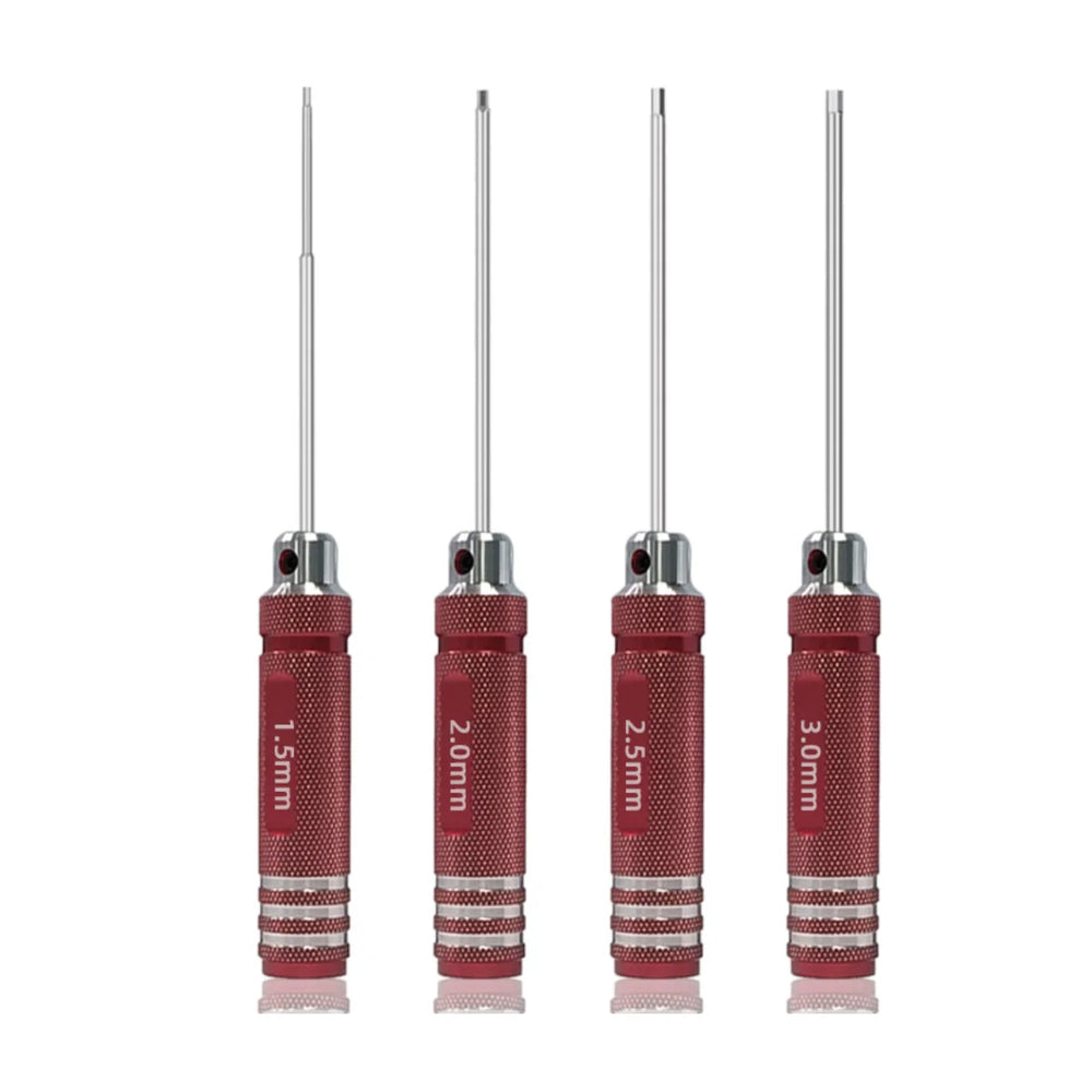 Red steel hex screwdriver set precision tool for drone repair
