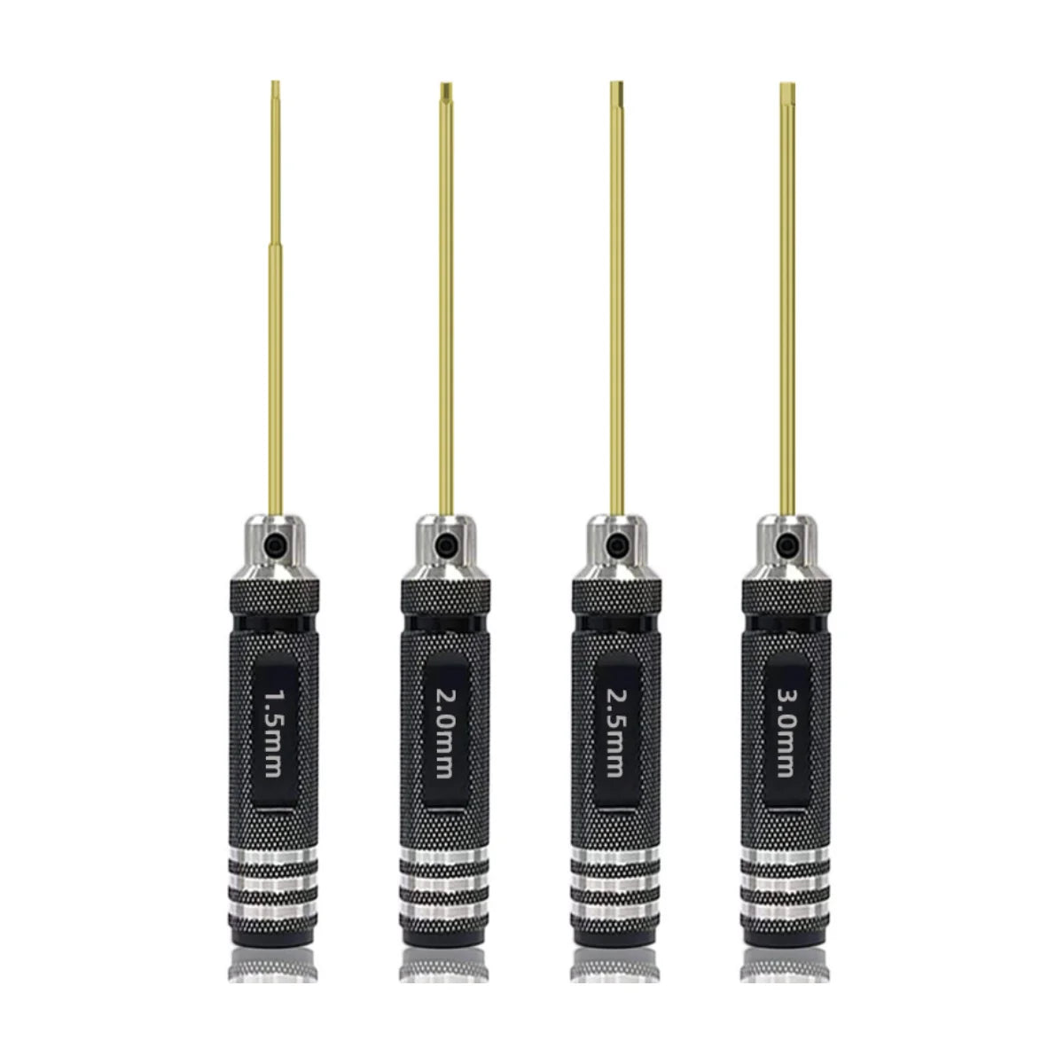 Black titanium coated hex screwdriver set for professional drone tools