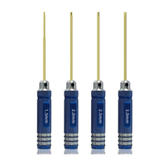Blue titanium coated hex screwdriver set for precision repair