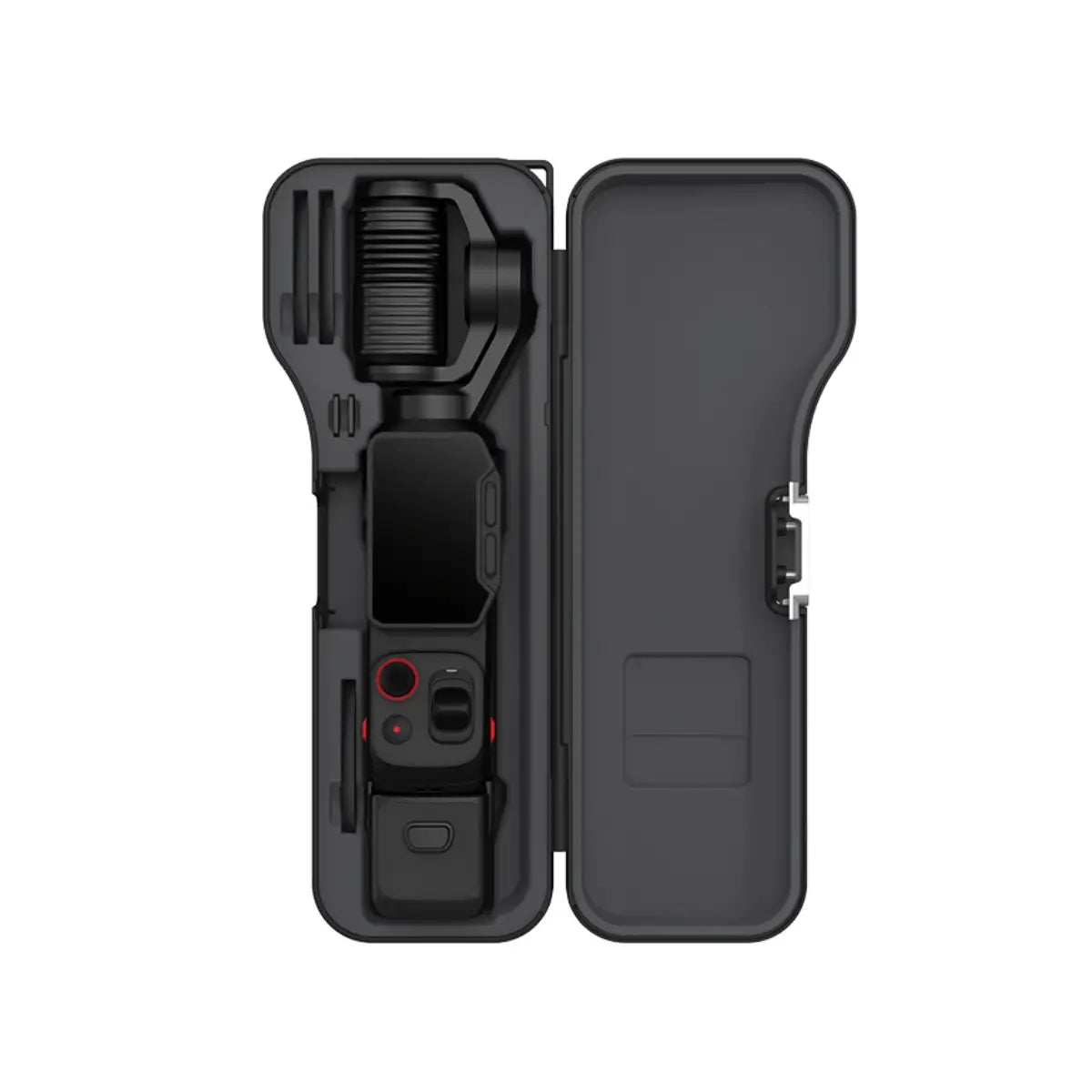 AeroFocus Obsidian Black protective case custom-fitted for the Insta360 Luna Ultra camera